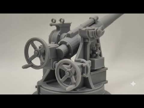 1/10 Russian 152mm /45 Naval Gun Shield & Blast Bag - distefan 3d print