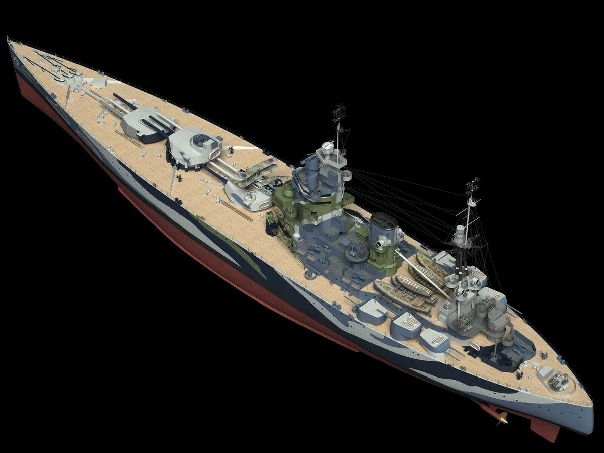 HMS Battleships Rodney - distefan 3d print