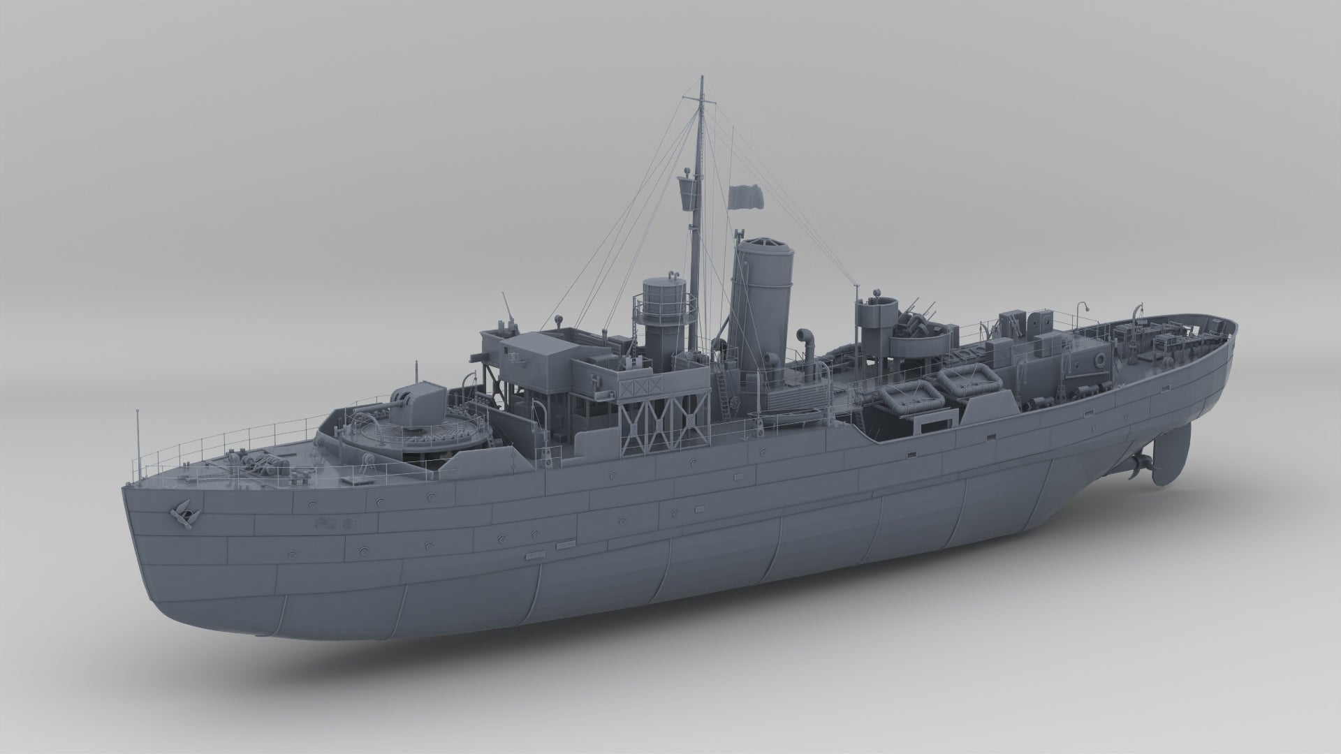 USS Saucy PG-65 Model Kit (3D Printed) Get it now - distefan 3d print
