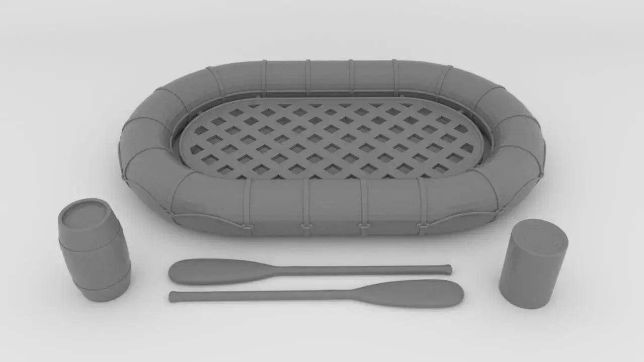 1/10 USN Life Raft Oval Kit - distefan 3d print