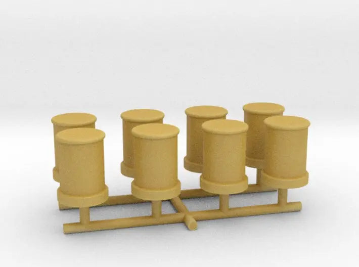 1/100 Bismarck medium bollards set 8pcs - distefan 3d print