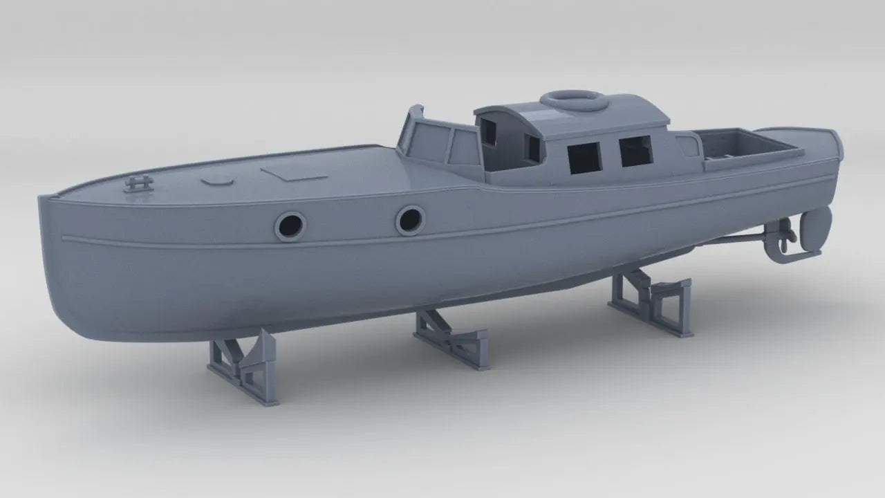 1/100 DKM 9m Captain's Gig Boat Resin3Dinteractive