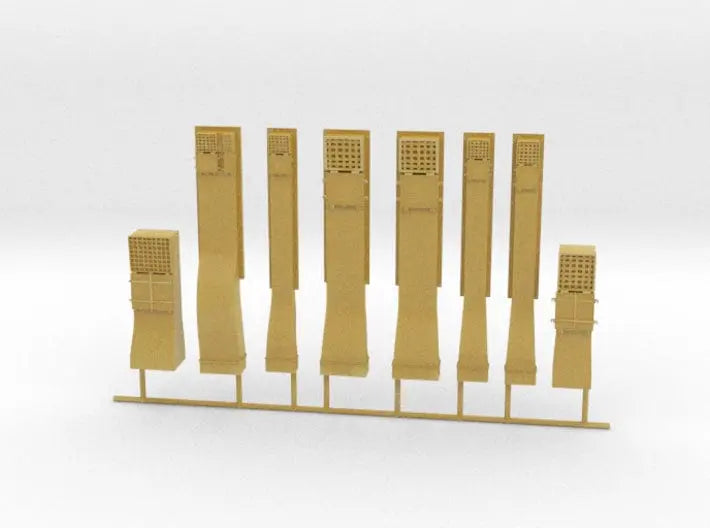 1/100 DKM Bismarck aft turret ventilator set - distefan 3d print