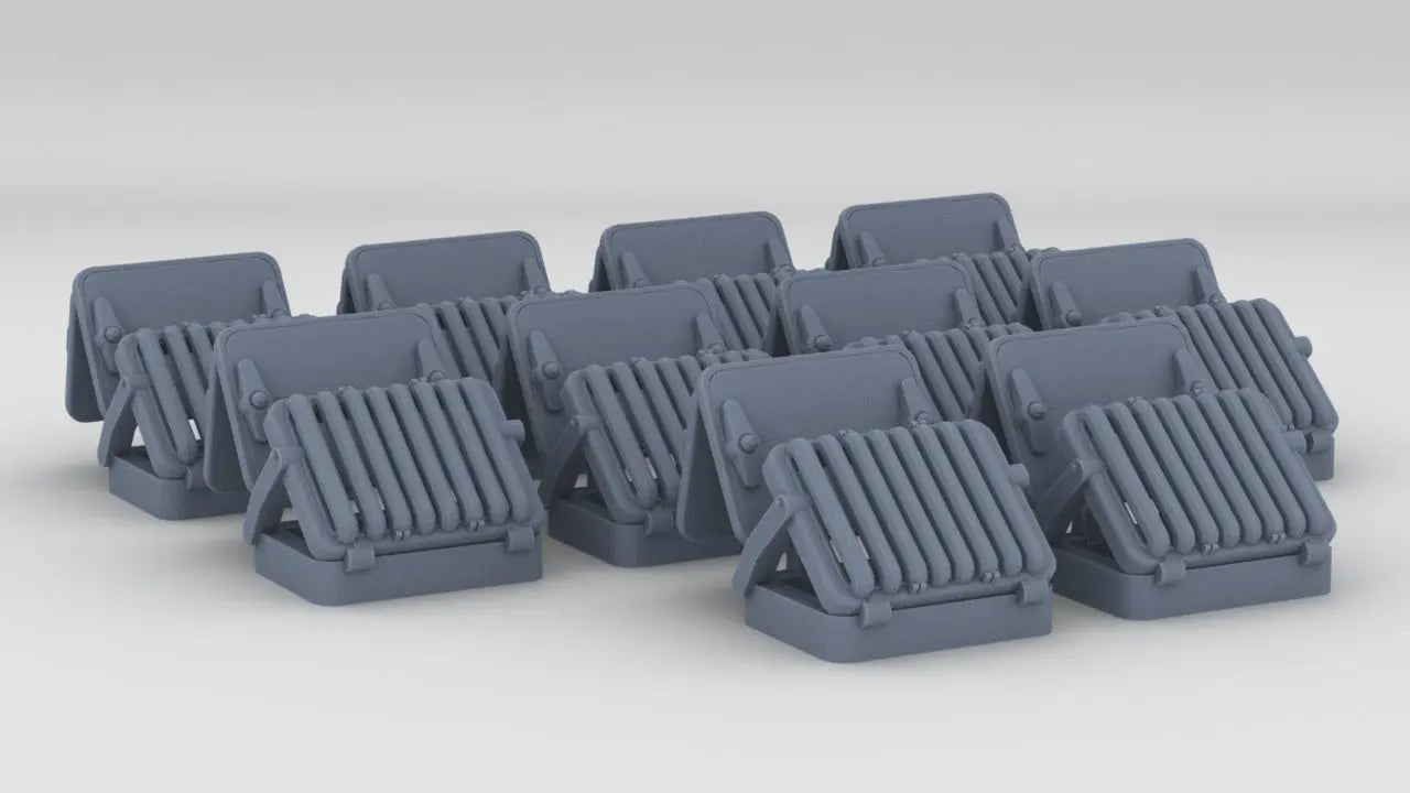1/100 DKM Deck Skylight Set (10pcs) Resin3Dinteractive