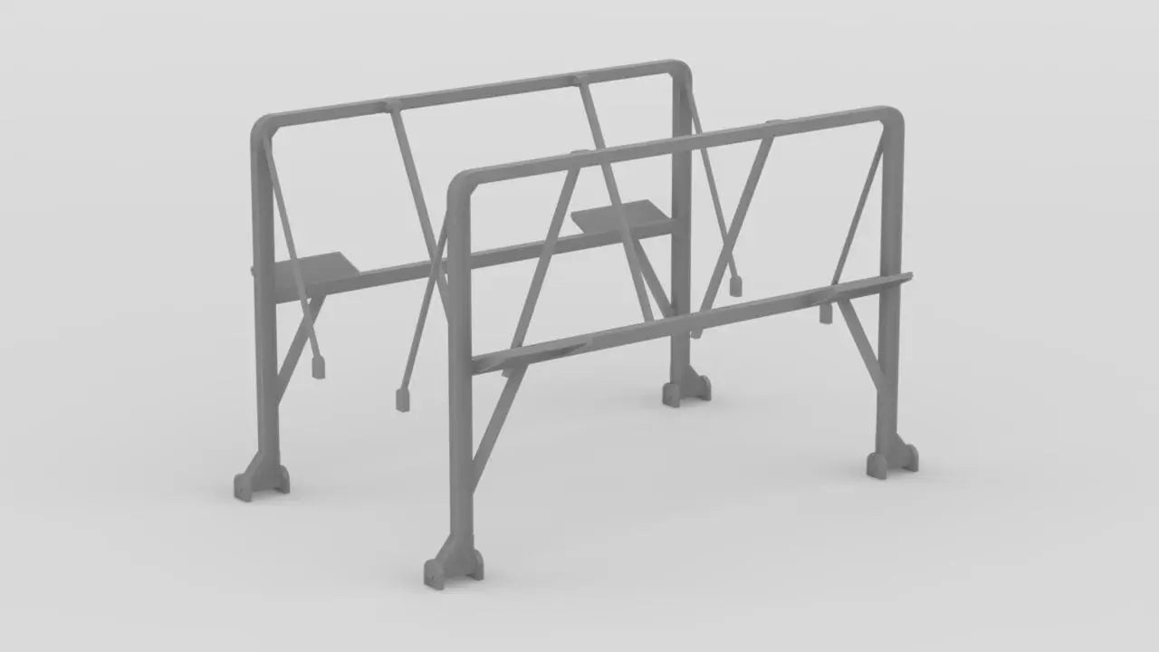 1/100 DKM Prinz Eugen Boat Davits Set - distefan 3d print