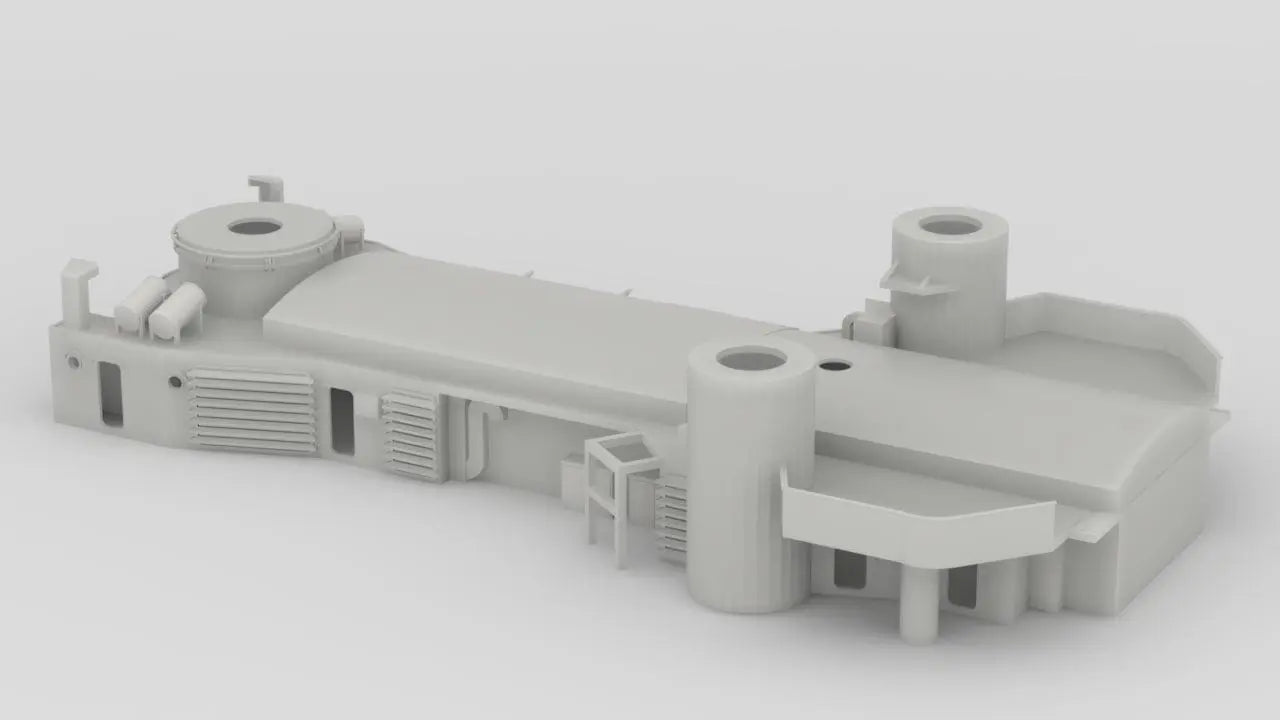 1/100 DKM Prinz Eugen Structure Deck 1 Hangar - distefan 3d print