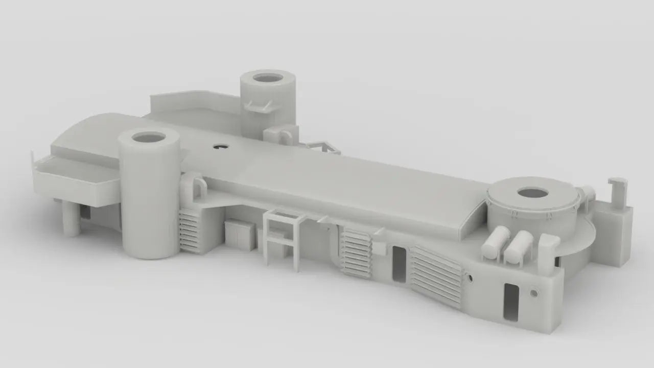1/100 DKM Prinz Eugen Structure Deck 1 Hangar - distefan 3d print