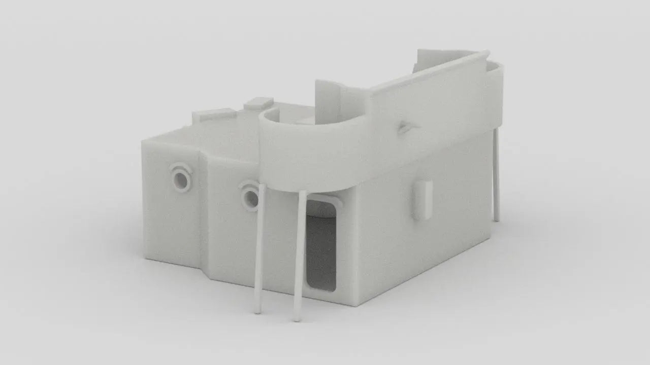 1/100 DKM Prinz Eugen Structure Deck 3 Aft Part 1 - distefan 3d print