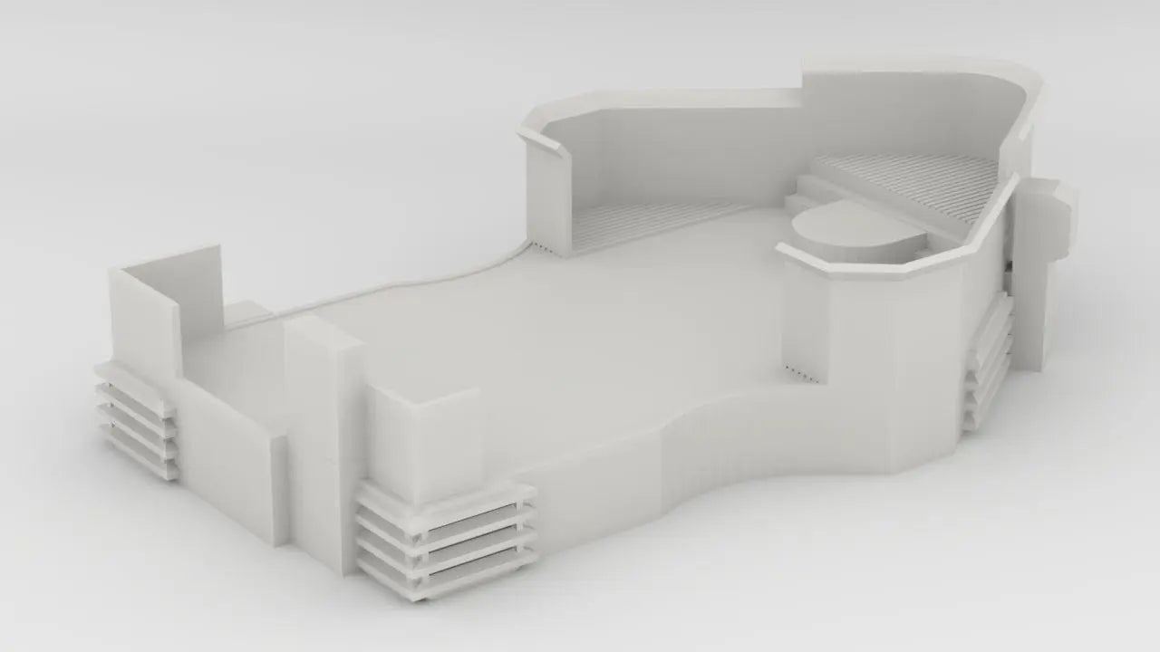 1/100 DKM Prinz Eugen Structure Deck 3 Aft Part 2 - distefan 3d print