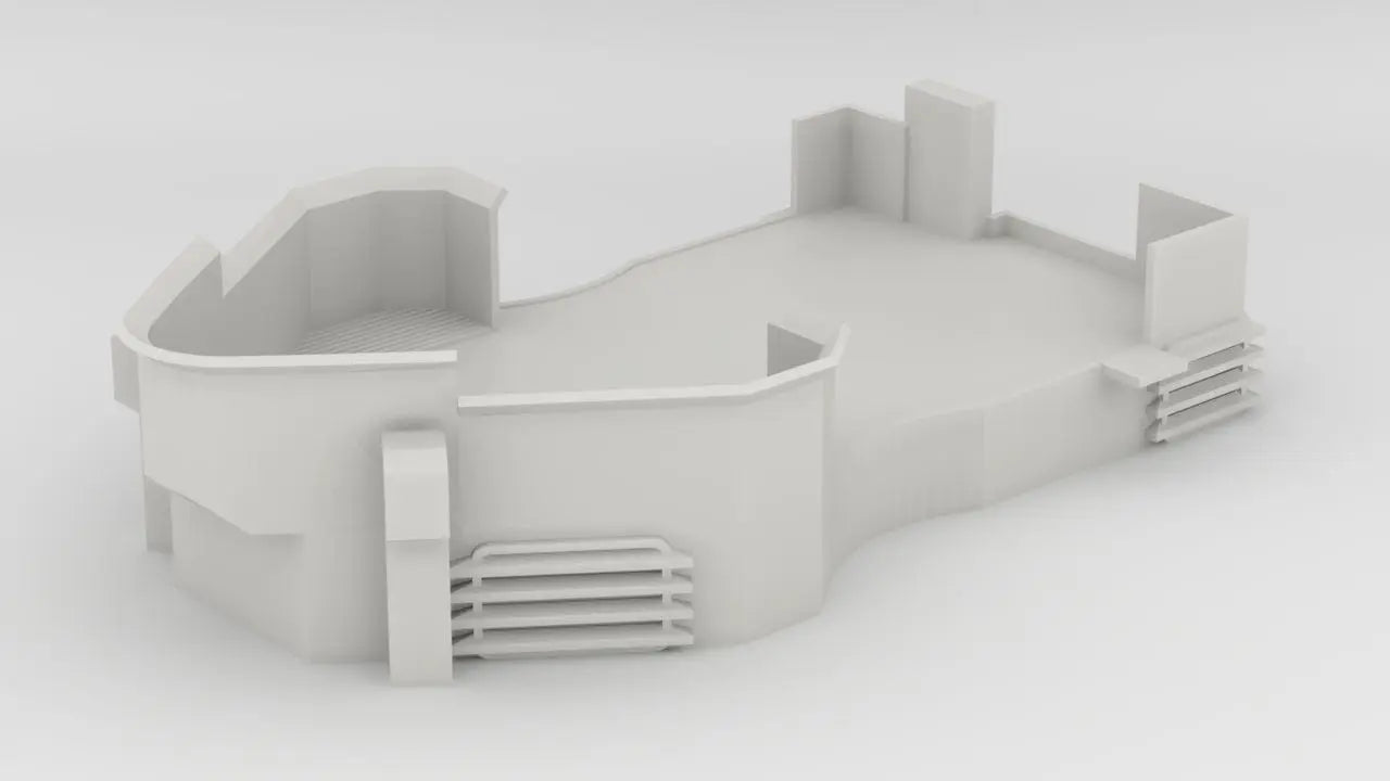 1/100 DKM Prinz Eugen Structure Deck 3 Aft Part 2 - distefan 3d print