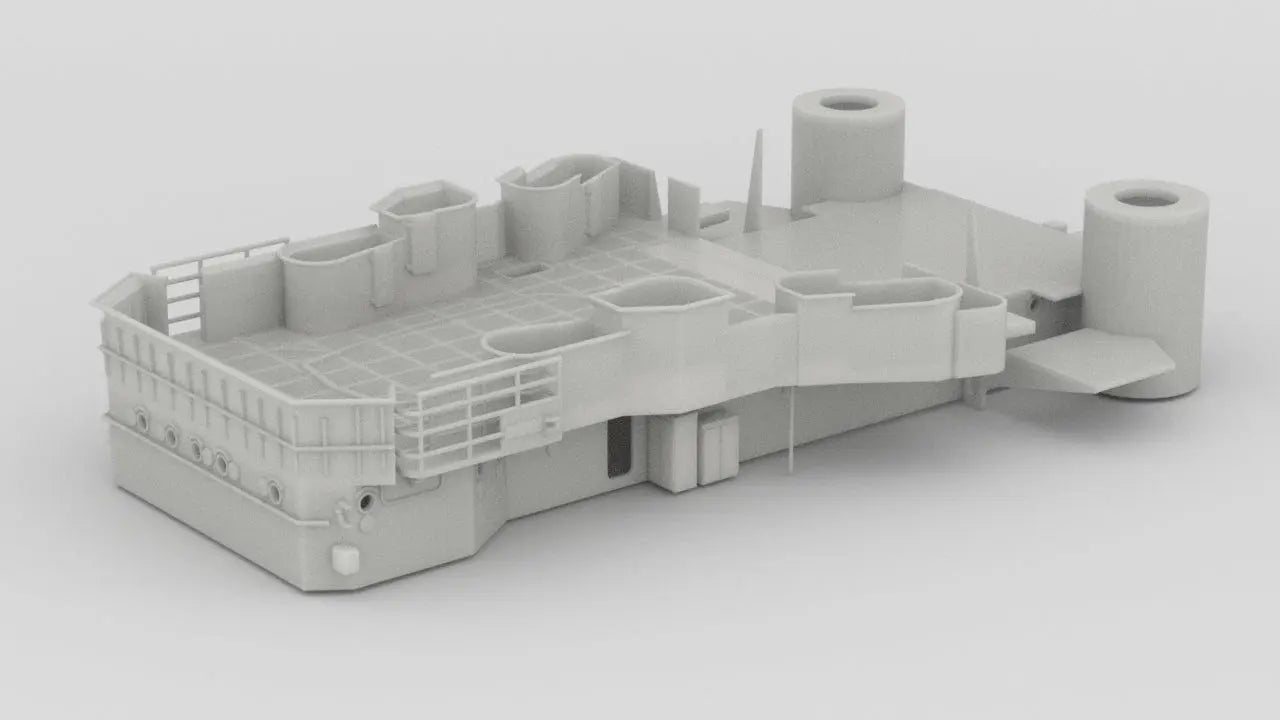 1/100 DKM Prinz Eugen Structure Deck 3 Forward - distefan 3d print