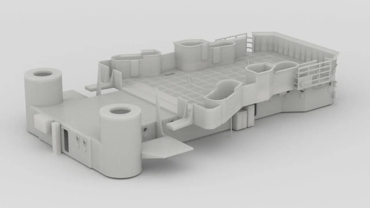 1/100 DKM Prinz Eugen Structure Deck 3 Forward - distefan 3d print