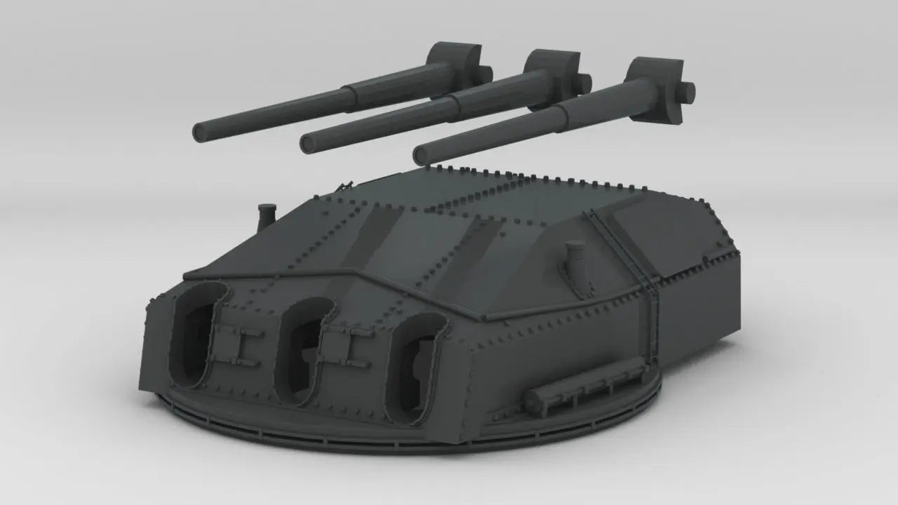 1/100 DKM Scharnhorst 28cm SK C/34 Turret B Set - distefan 3d print