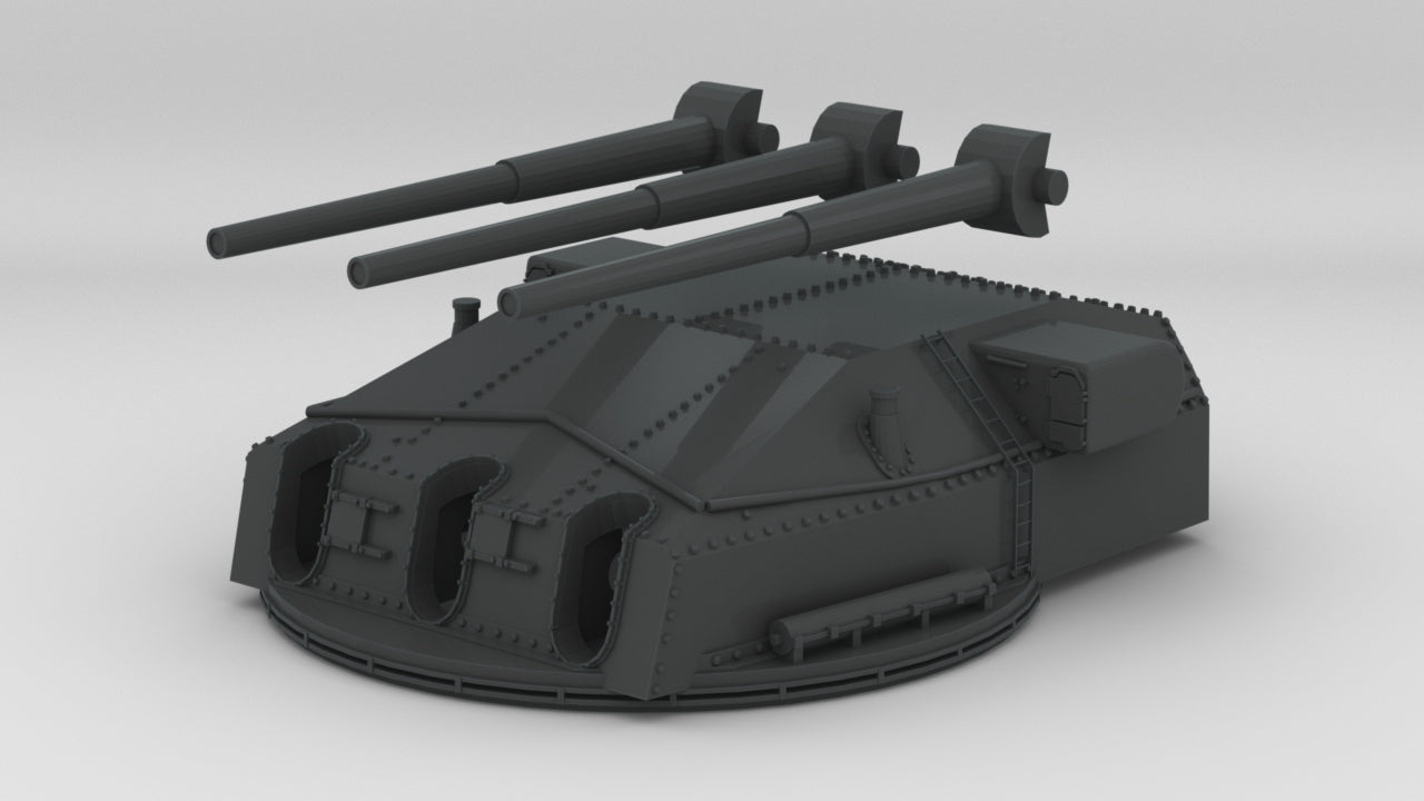 1/100 DKM Scharnhorst 28cm SK C/34 Turret C Set - distefan 3d print