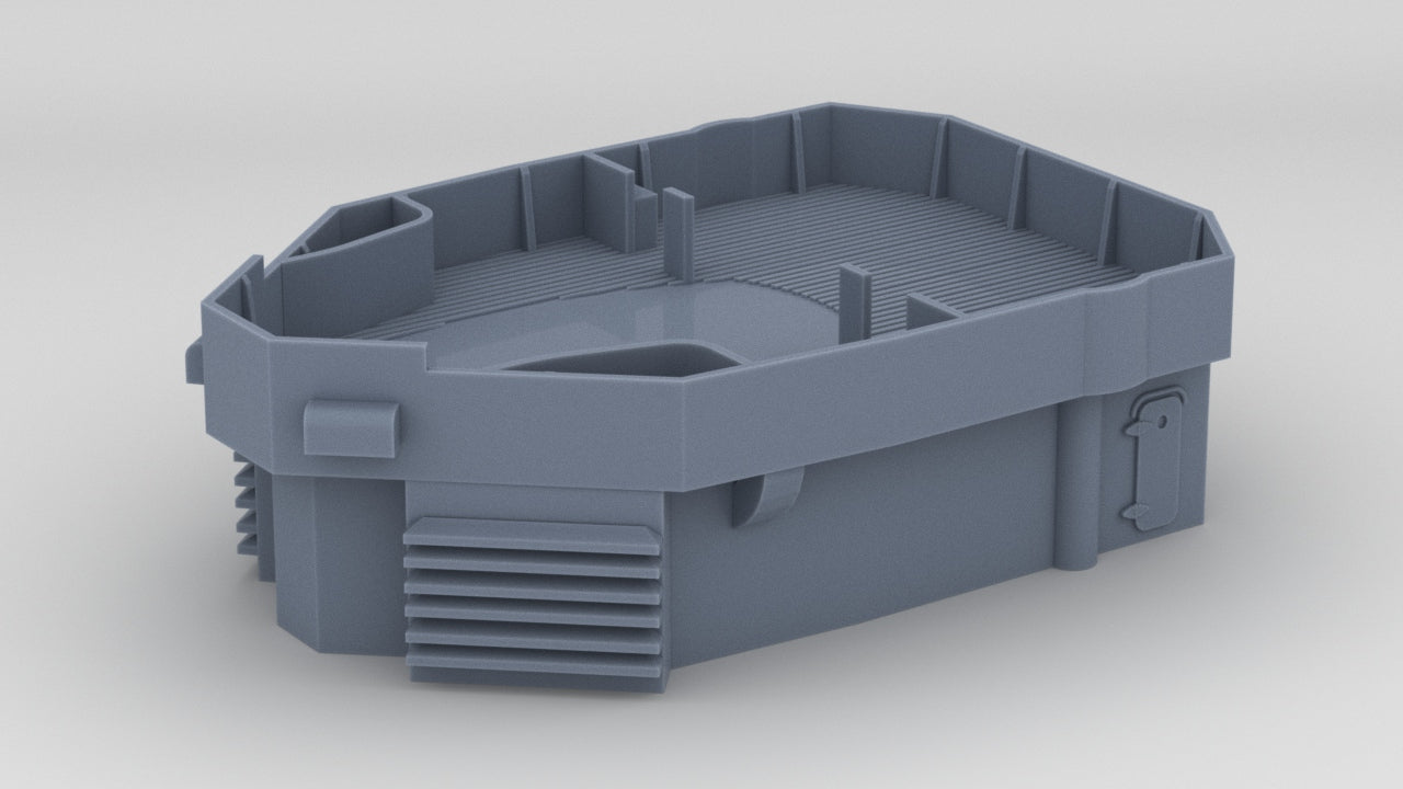 1/100 DKM Scharnhorst Aft Structure Deck 2 - distefan 3d print