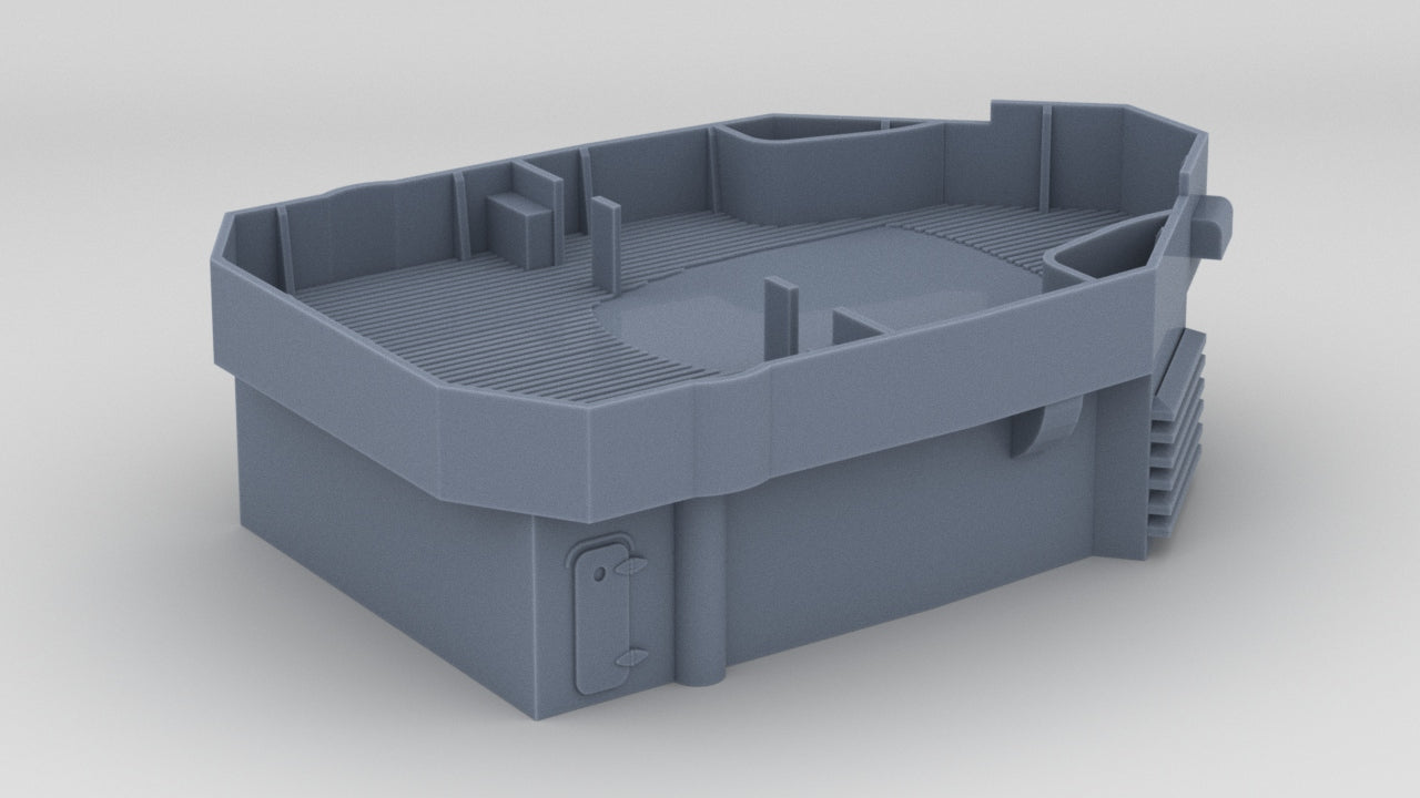 1/100 DKM Scharnhorst Aft Structure Deck 2 - distefan 3d print