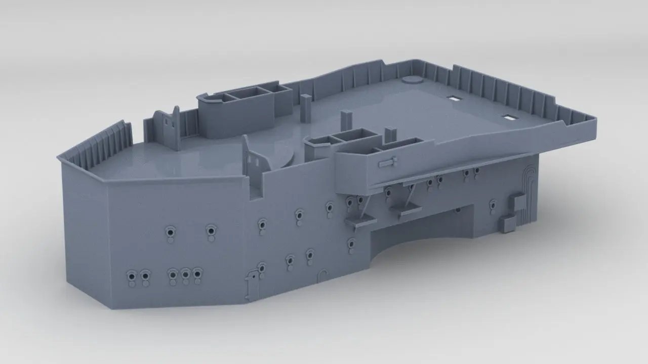 1/100 DKM Scharnhorst Forward Deck 2-3-4 - distefan 3d print