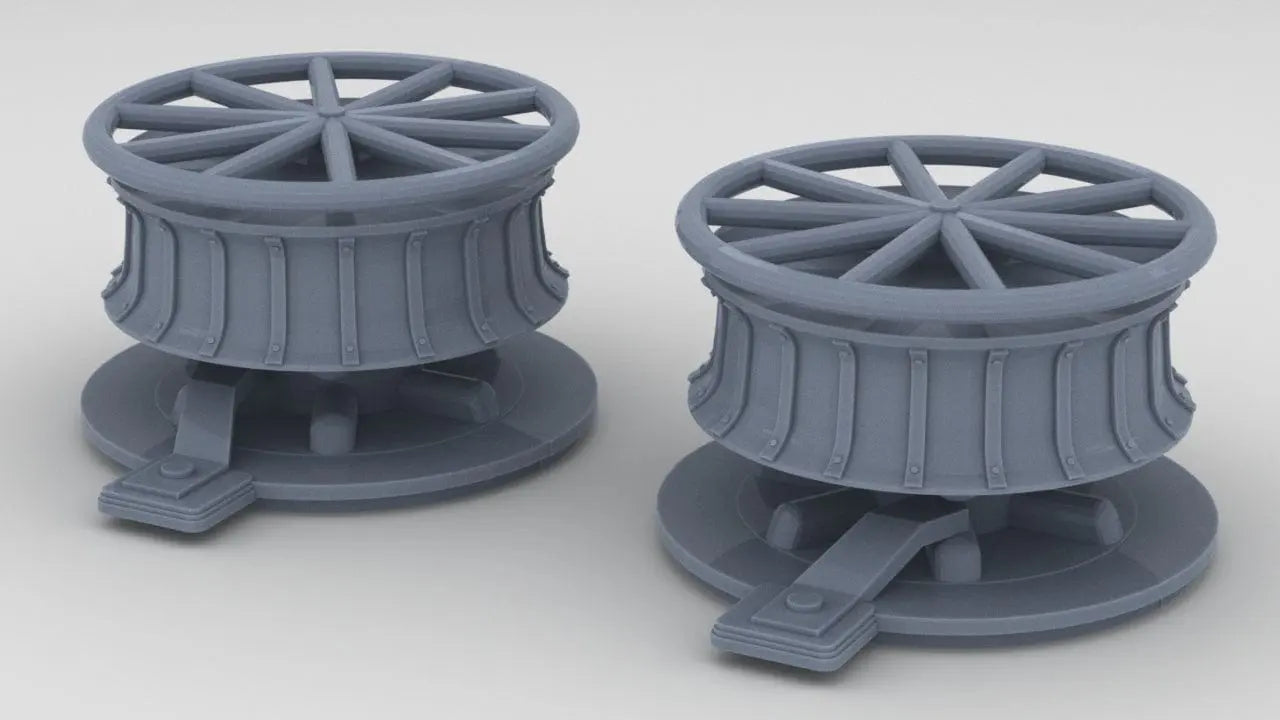 1/100 DKM Scharnhorst Forward Deck Fantail Capstan Set (2pcs) - distefan 3d print
