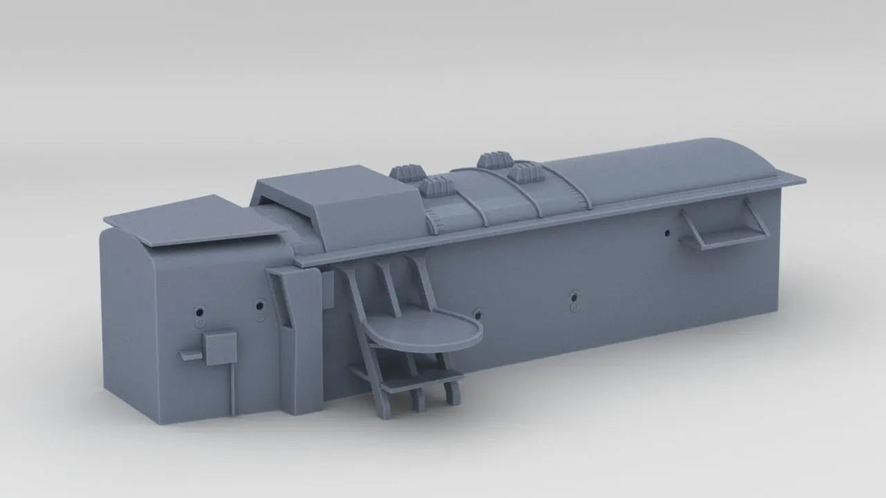 1/100 DKM Scharnhorst Hangar - distefan 3d print