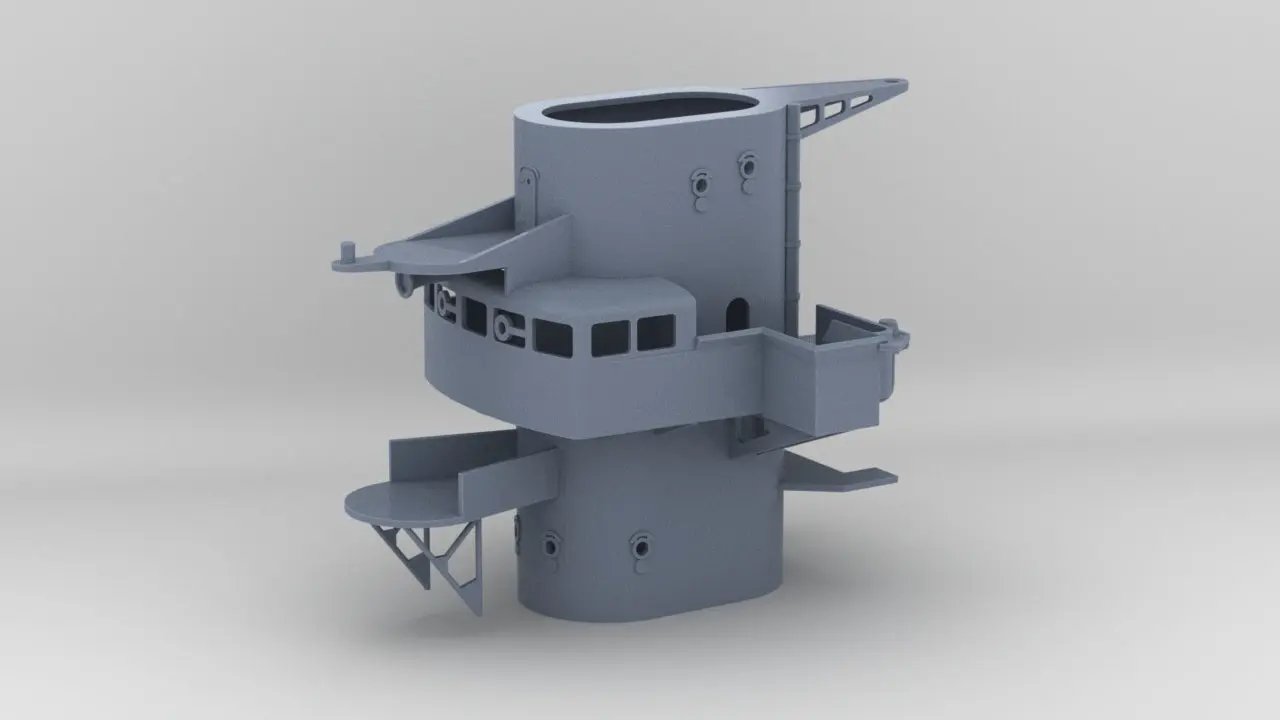 1/100 DKM Scharnhorst Forward Deck 6 - distefan 3d print