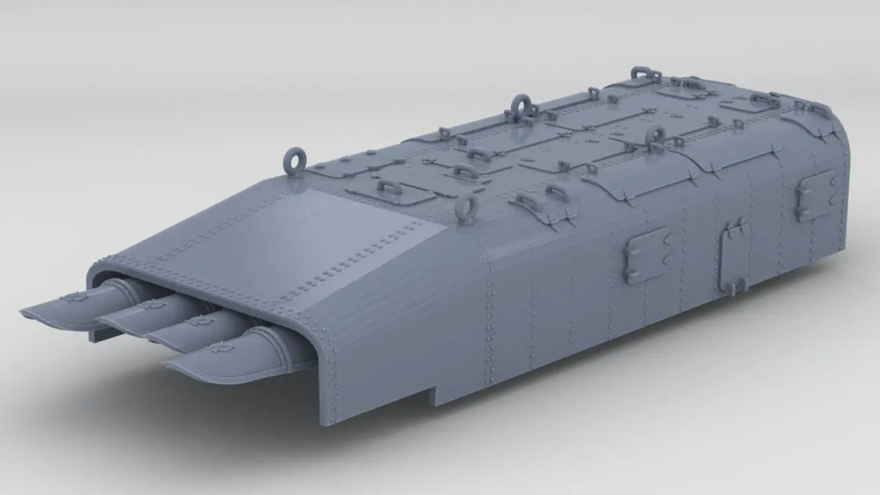 1/100 DKM Torpedo Tubes w/ Armour Protection Resin3Dinteractive
