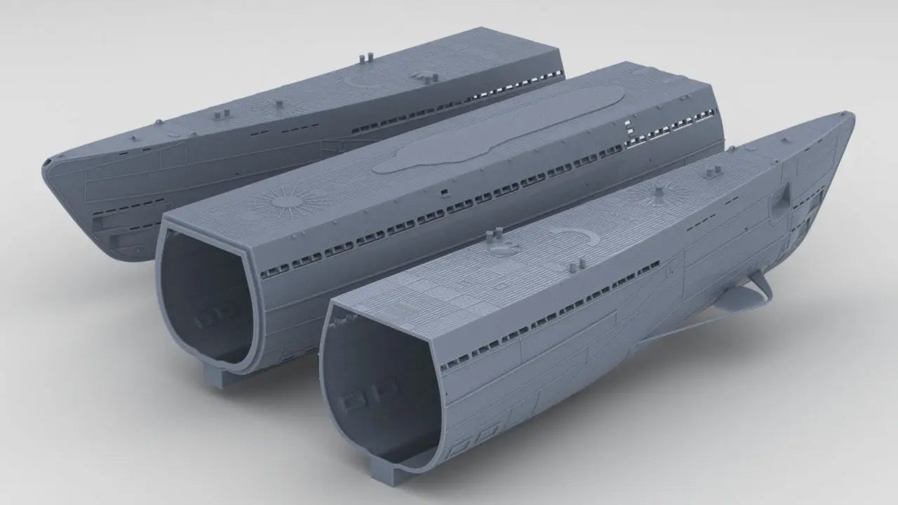 1/100 DKM U-Boot IXC U-505 Hull Set Resin3Dinteractive