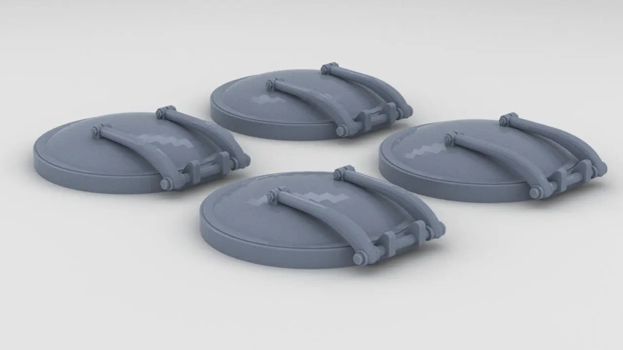 1/100 DKM U-Boot VII/C Bow Hatch Set (4pcs) Resin3Dinteractive