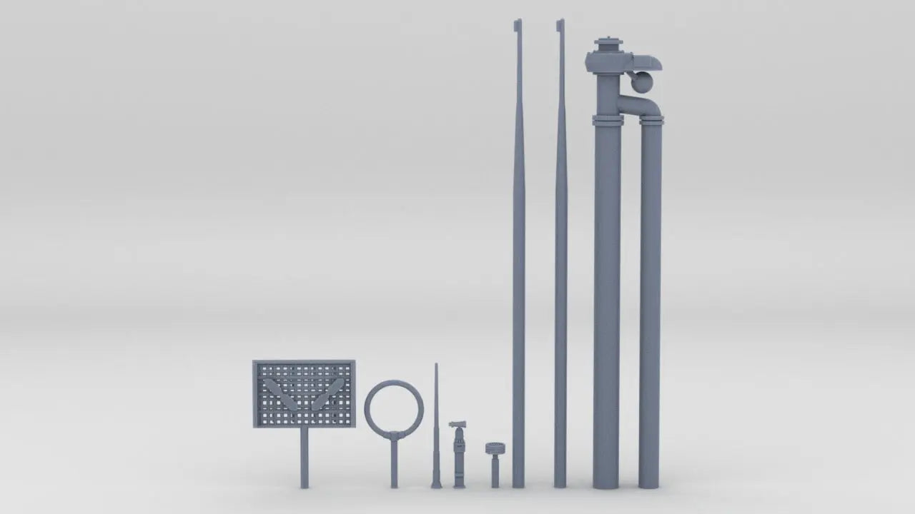 1/100 DKM U-Boot XXI Conning Tower Details Set Resin3Dinteractive