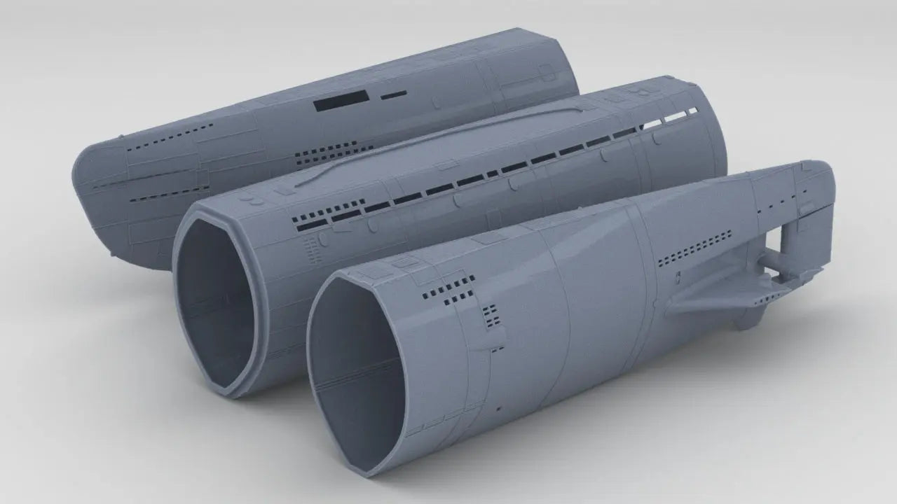 1/100 DKM U-Boot XXI Hull Set Resin3Dinteractive