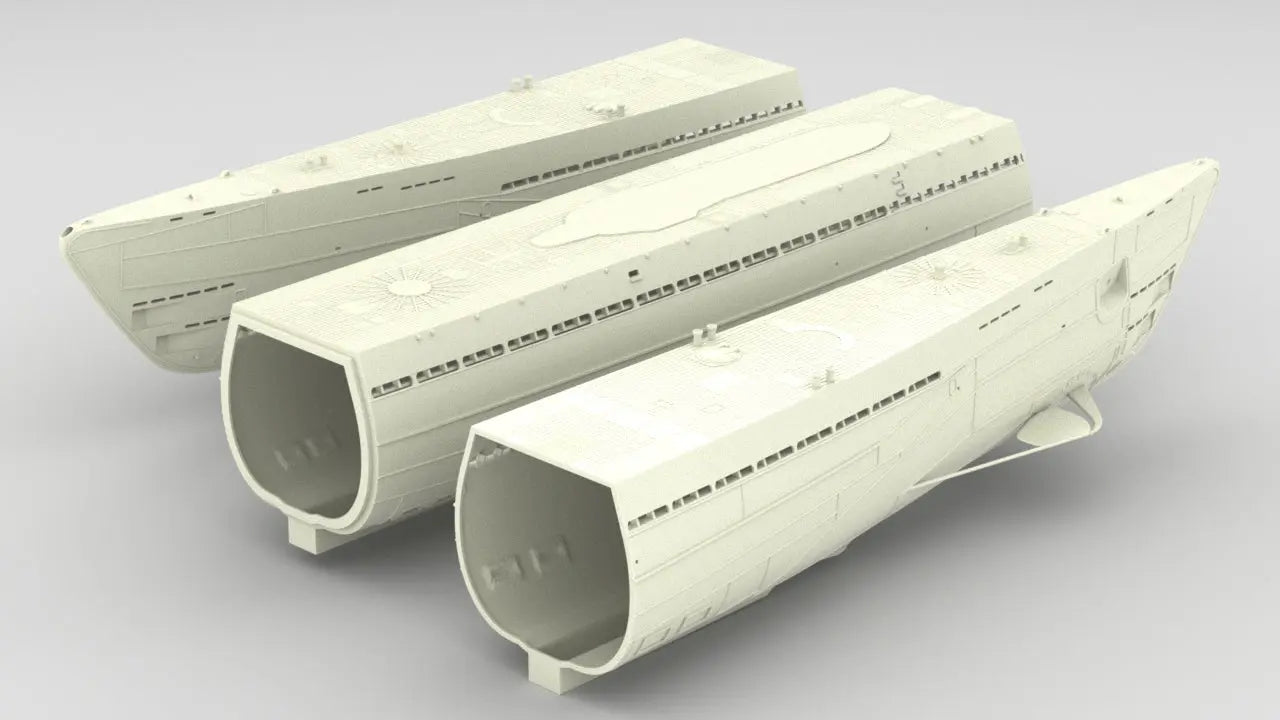 1/100 DKM U-Boot XXI Hull Set Resin3Dinteractive