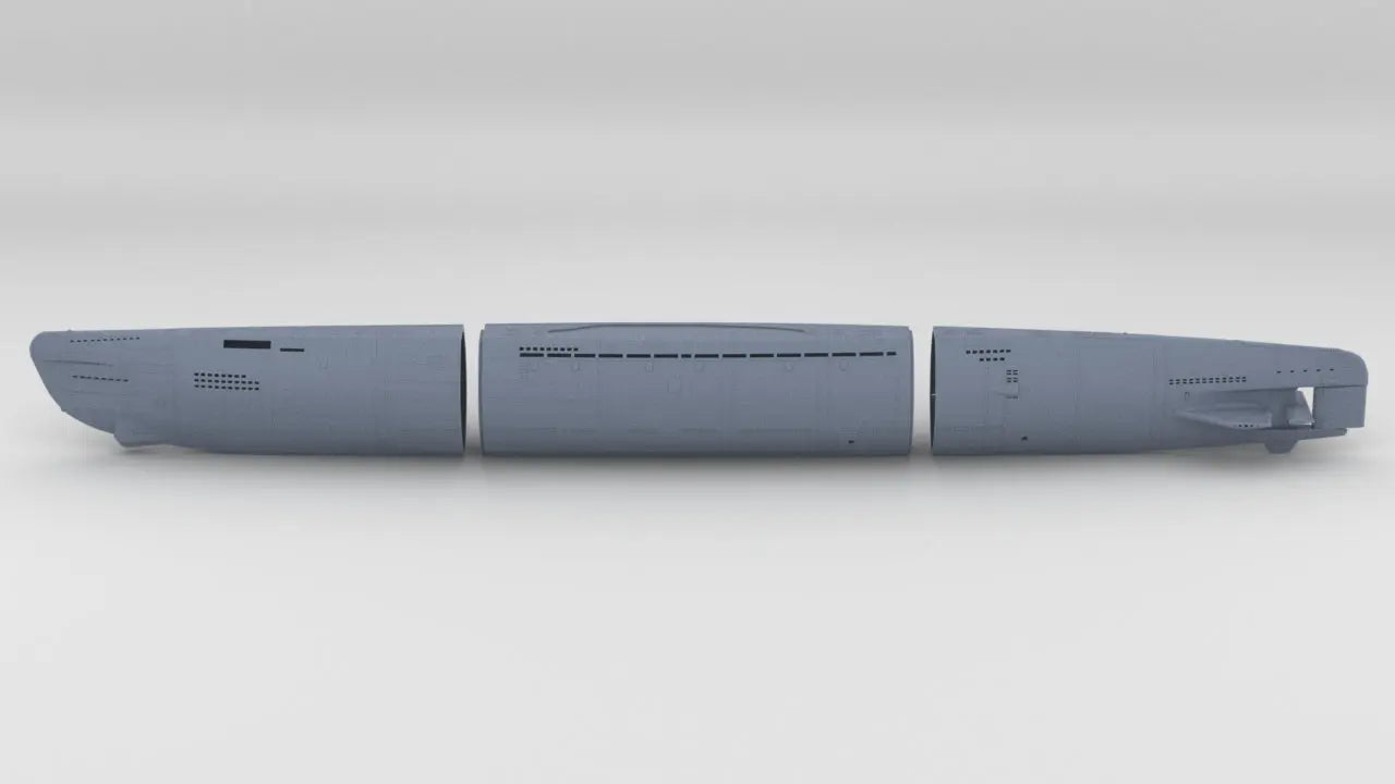 1/100 DKM U-Boot XXI Hull Set Resin3Dinteractive