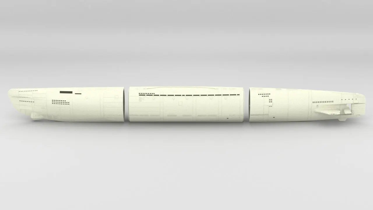 1/100 DKM U-Boot XXI Hull Set Resin3Dinteractive