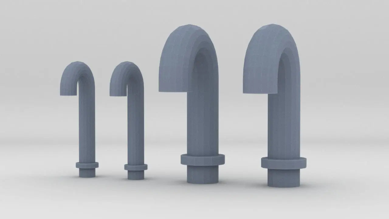 1/100 DKM Vent Tubes Set (4pcs) Resin3Dinteractive