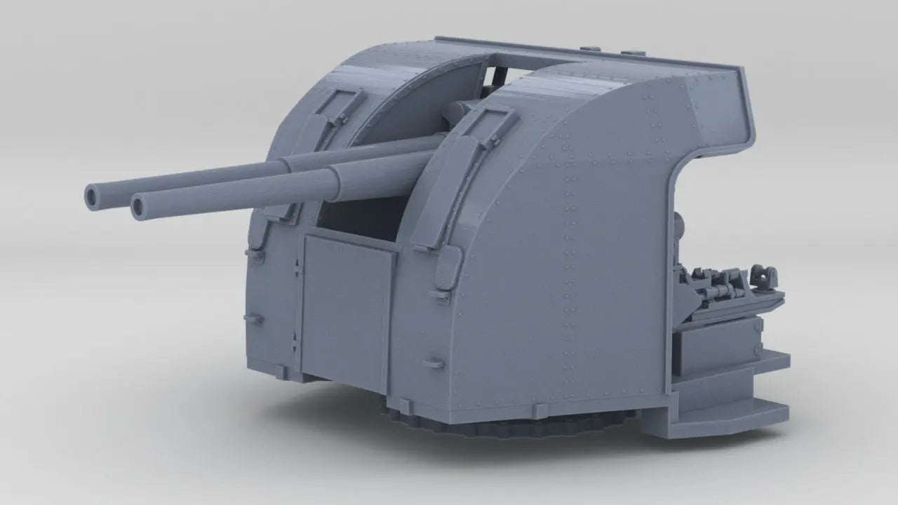 1/100 HMS Exeter QF 4-inch Naval Gun Resin3Dinteractive