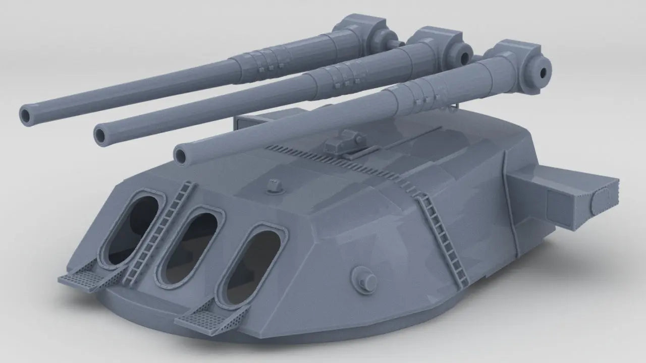 1/100 IJN 46cm/45 (18.1 in) Type 94 Turret A - distefan 3d print