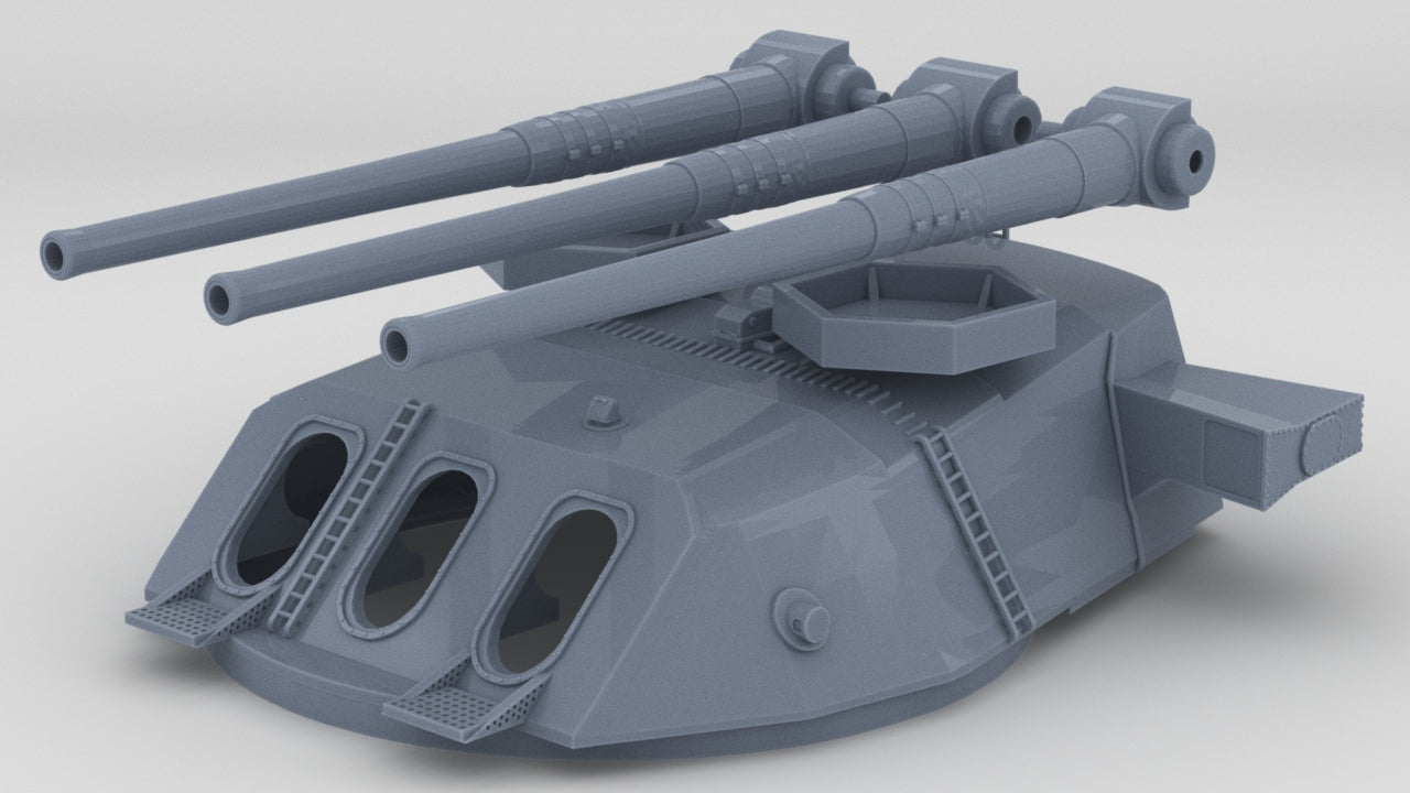 1/100 IJN 46cm/45 (18.1 in) Type 94 Turret B - distefan 3d print