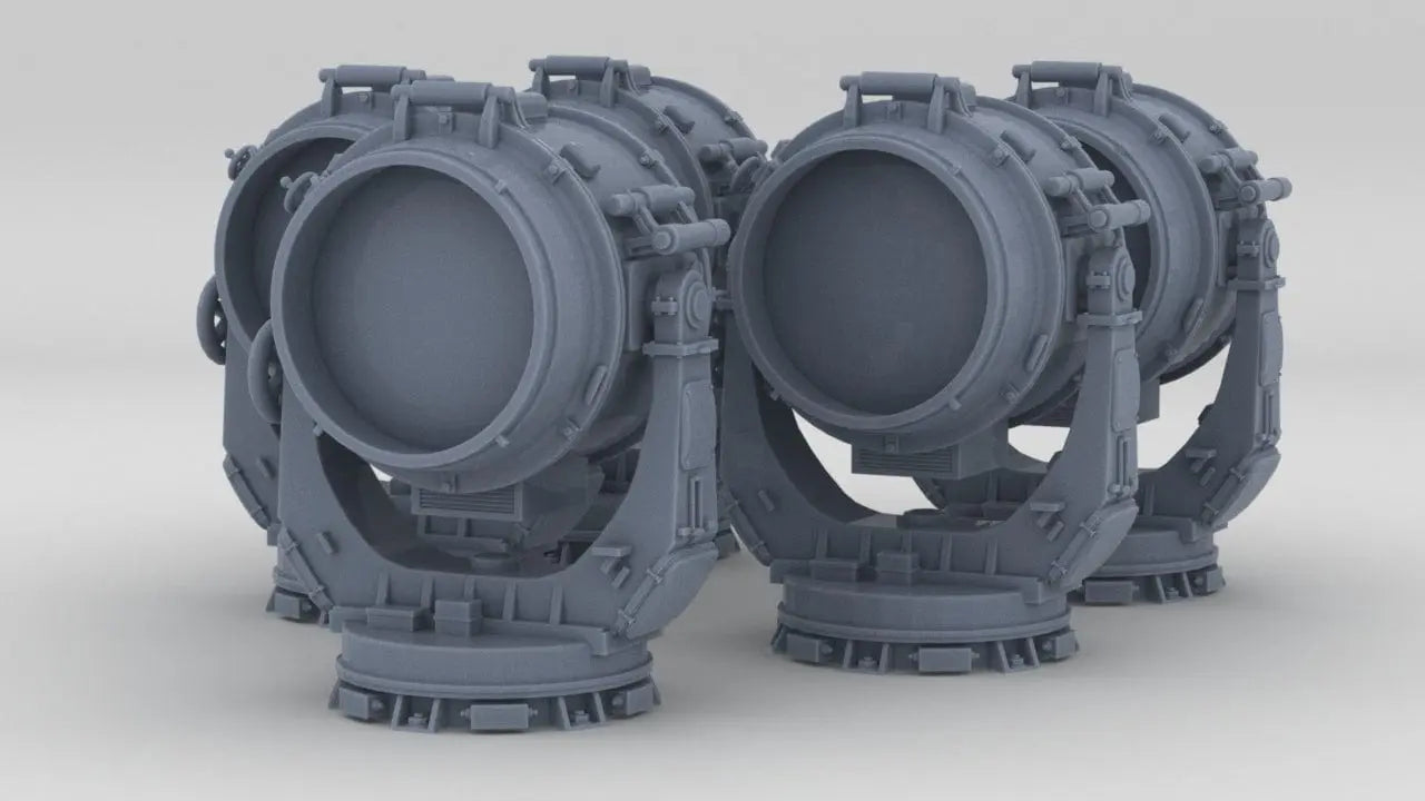 1/100 IJN Searchlight 110cm Type 92 set (5pcs) - distefan 3d print