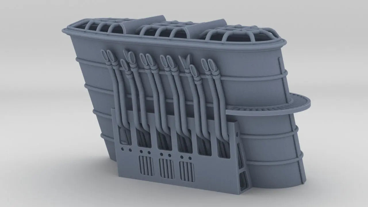 1/100 IJN Shinano Superstructure Funnel Shapeways
