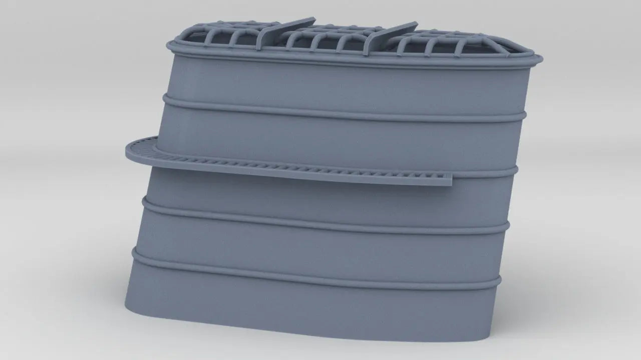 1/100 IJN Shinano Superstructure Funnel Shapeways