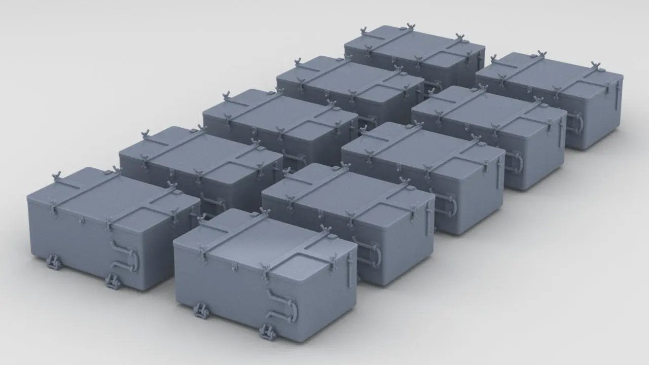 1/100 IJN Storage Box 25mm Double Set (10pcs) - distefan 3d print