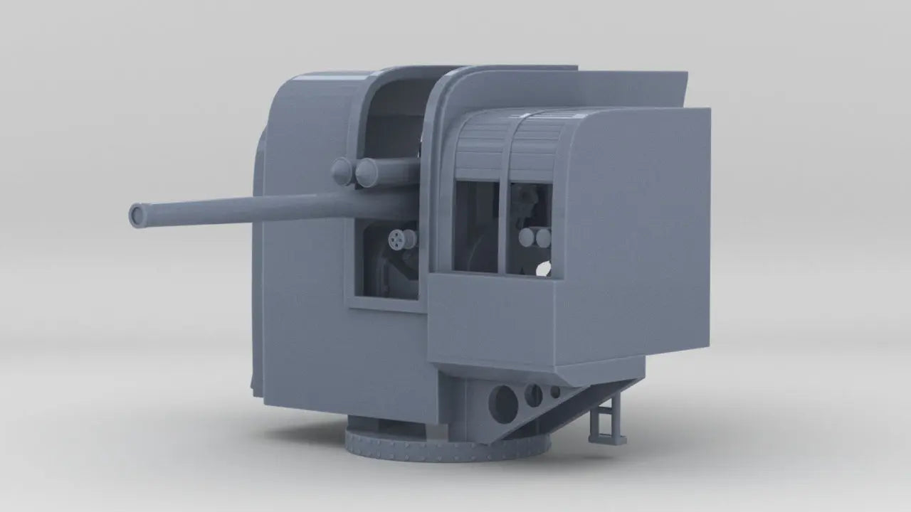 1/100 IJN Type 89 12.7 cm/40 (5") Single Gun (w/ Shield) Resin3Dinteractive
