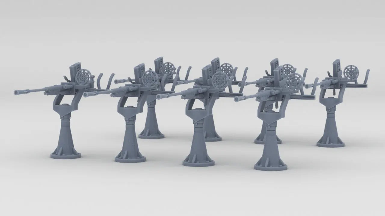 1/100 IJN Type 96 25mm Single AA Gun Set (8pcs) Resin3Dinteractive