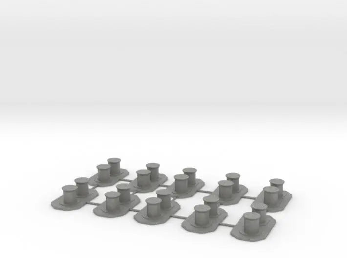 1/100 IJN WWII bollard set 10pcs - distefan 3d print