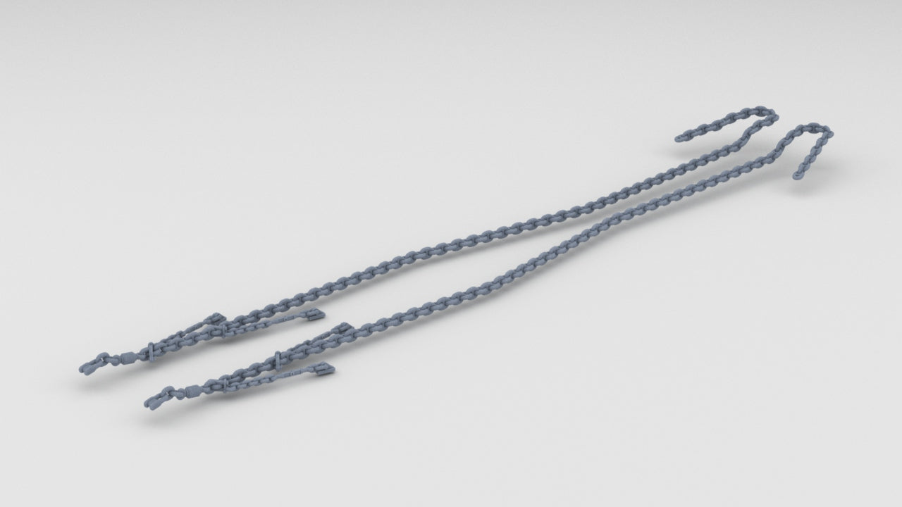 1/100 IJN Yamato Bow Anchor Chain Set (2pcs) Resin3Dinteractive