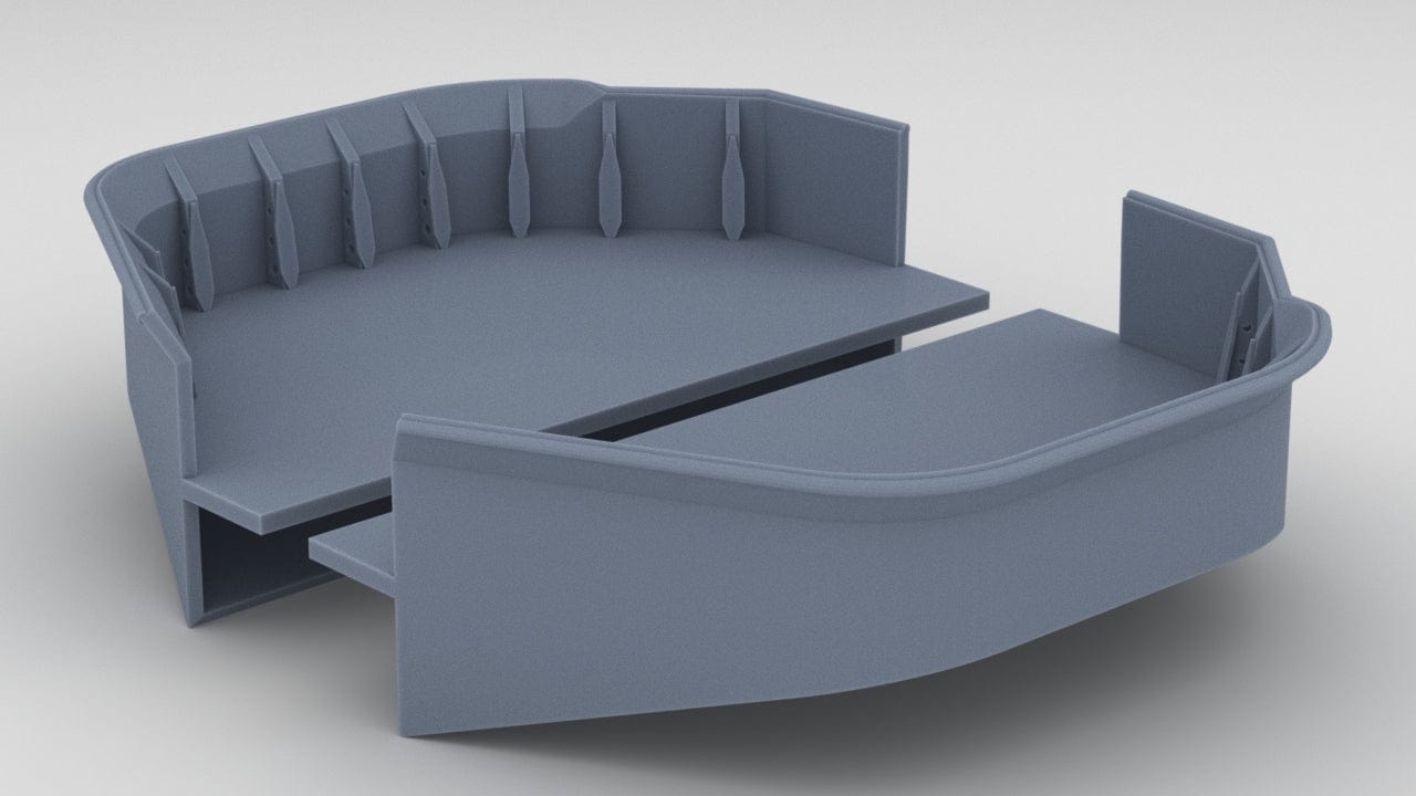 1/100 IJN Yamato MG Tubs Set (2pcs) - distefan 3d print