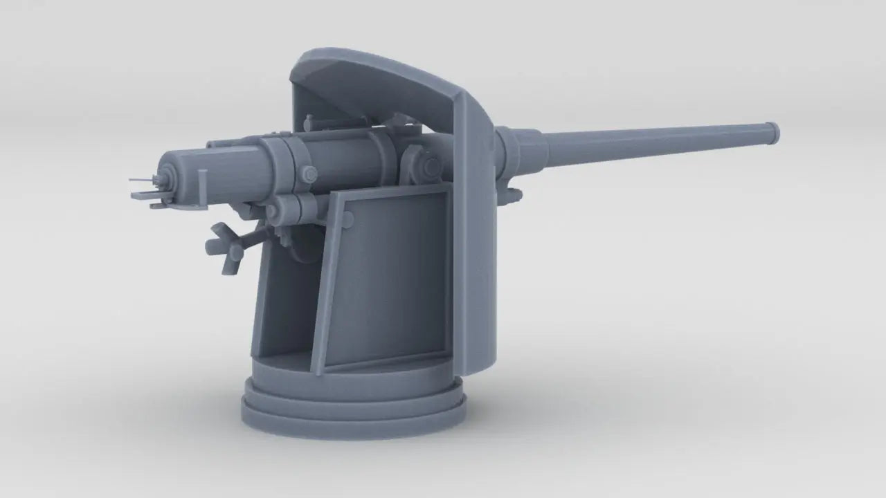1/100 Italian 120mm (4.7 in)/40 Gun Resin3Dinteractive