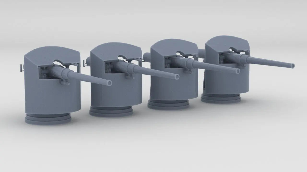 1/100 Italian 120mm (4.7in)/40 Gun Set (4pcs) Resin3Dinteractive