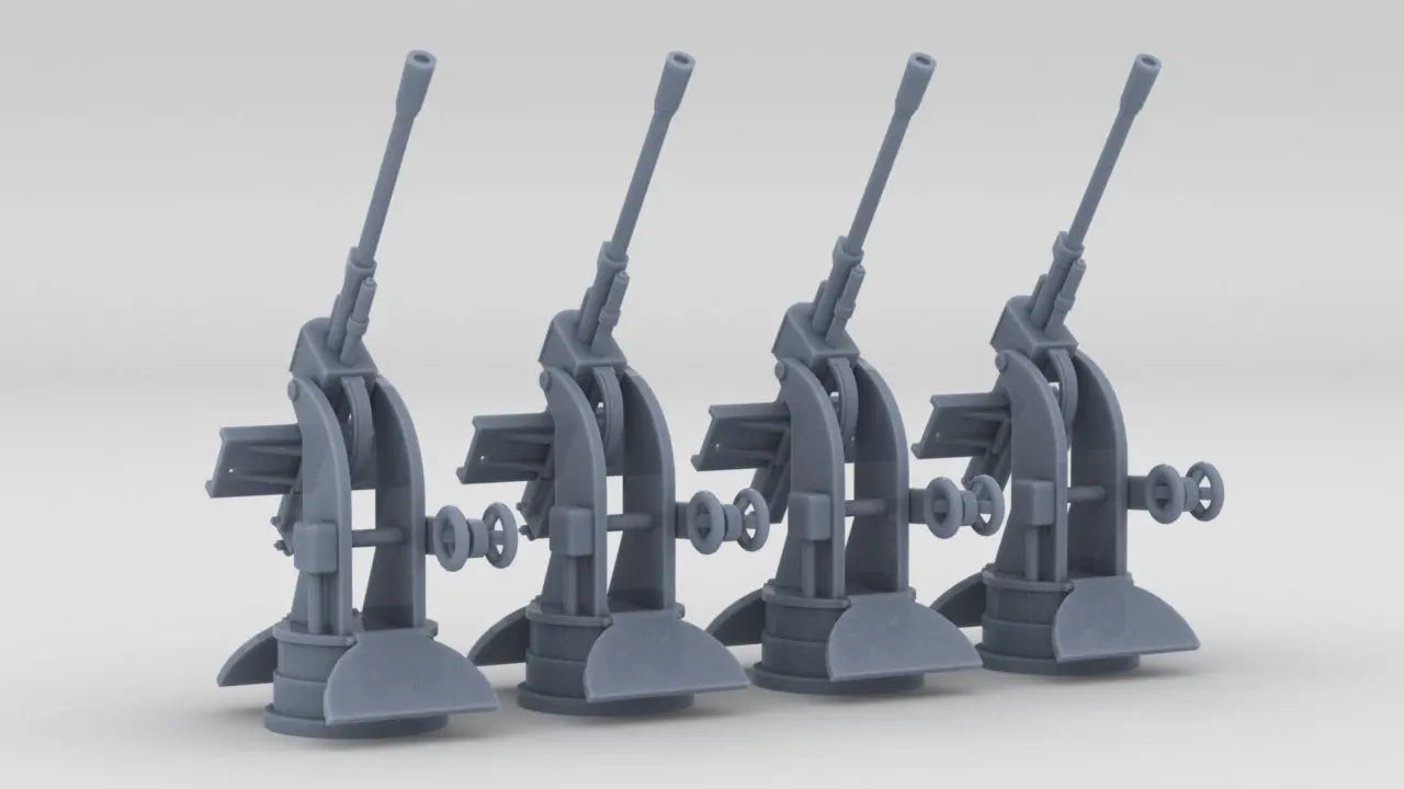 1/100 Italian 37mm (1.5 in) Gun Set (4pcs) Resin3Dinteractive