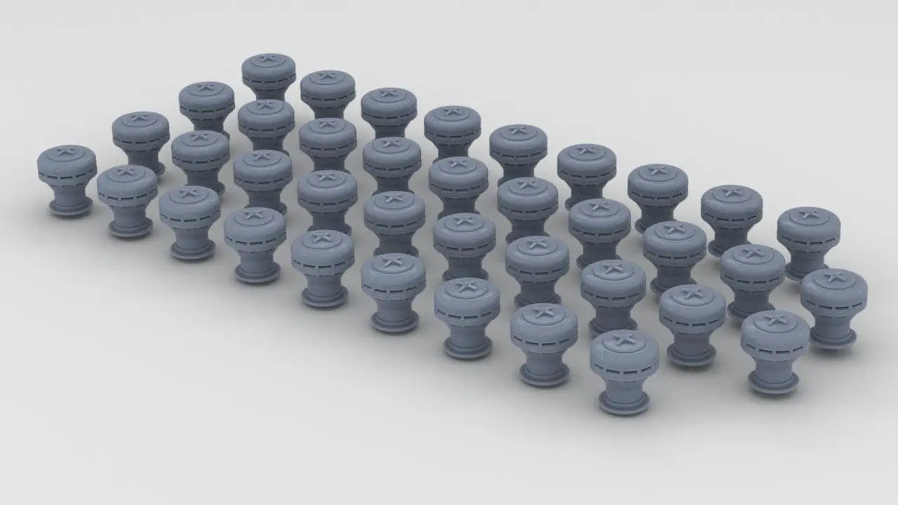 1/100 Italy Roma Mushroom Diam 4mm A Set (38pcs) - distefan 3d print