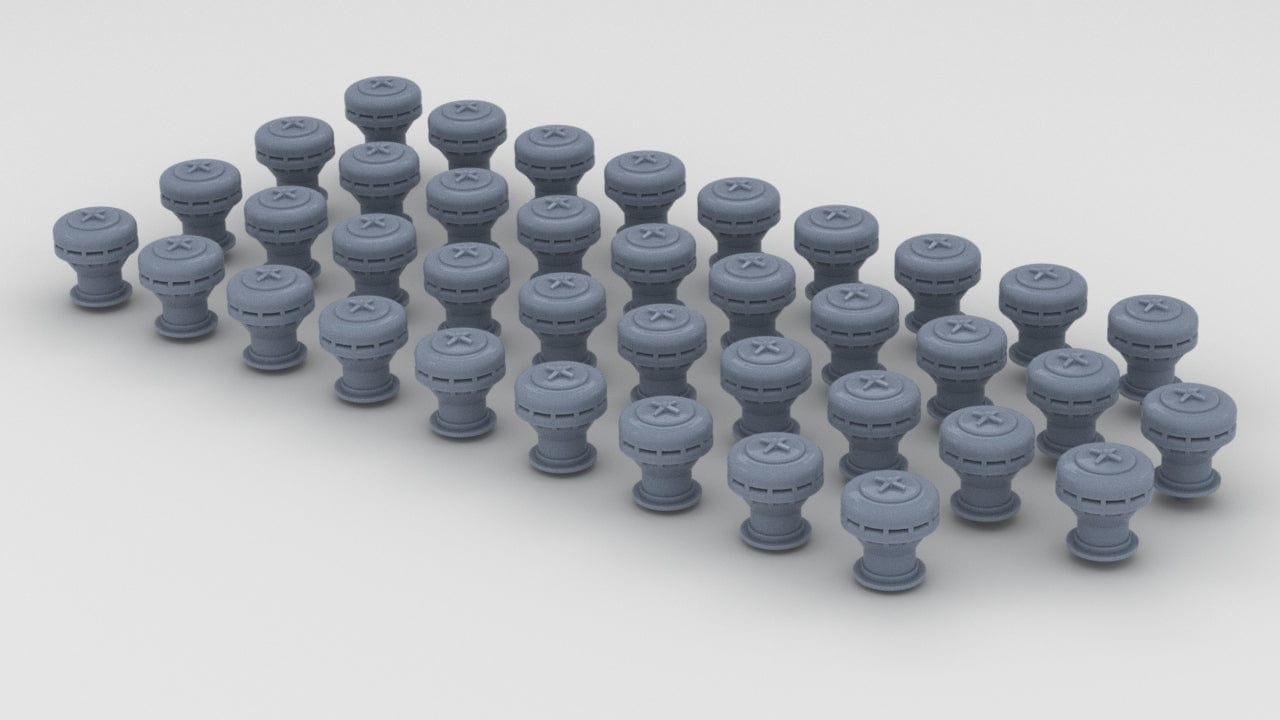 1/100 Italy Roma Mushroom Diam 4mm A Set (38pcs) - distefan 3d print